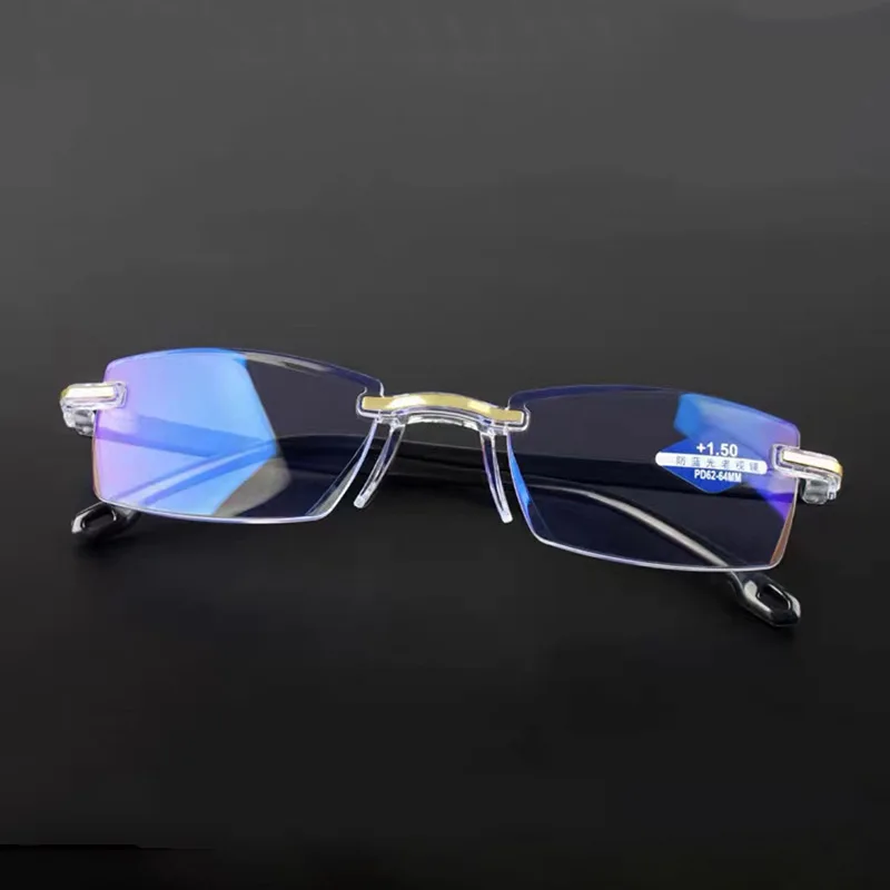 Elder Ultralight Reading Glasses for Men Women Retro HD Lens Blue Light Blocking Eyewear Classic Square Far Sight Eyeglasses