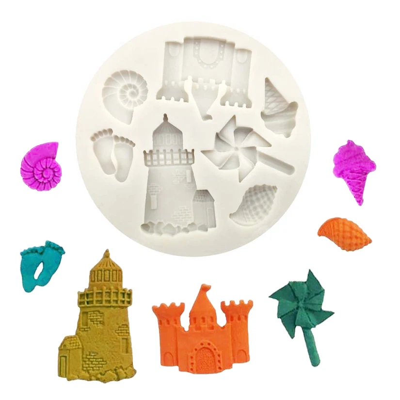 Windmill Castle Lighthouse Silicone Sugarcraft Mold  Fondant Cake Decorating Tools