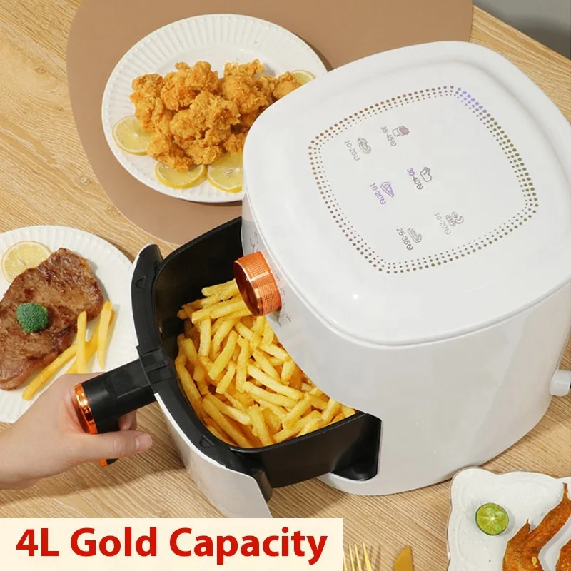 

1100W Smart Air Fryer Electric Fryer Oil-free Household 4L Multi-function Air Fryer French Fries Machine Healthy Cooking