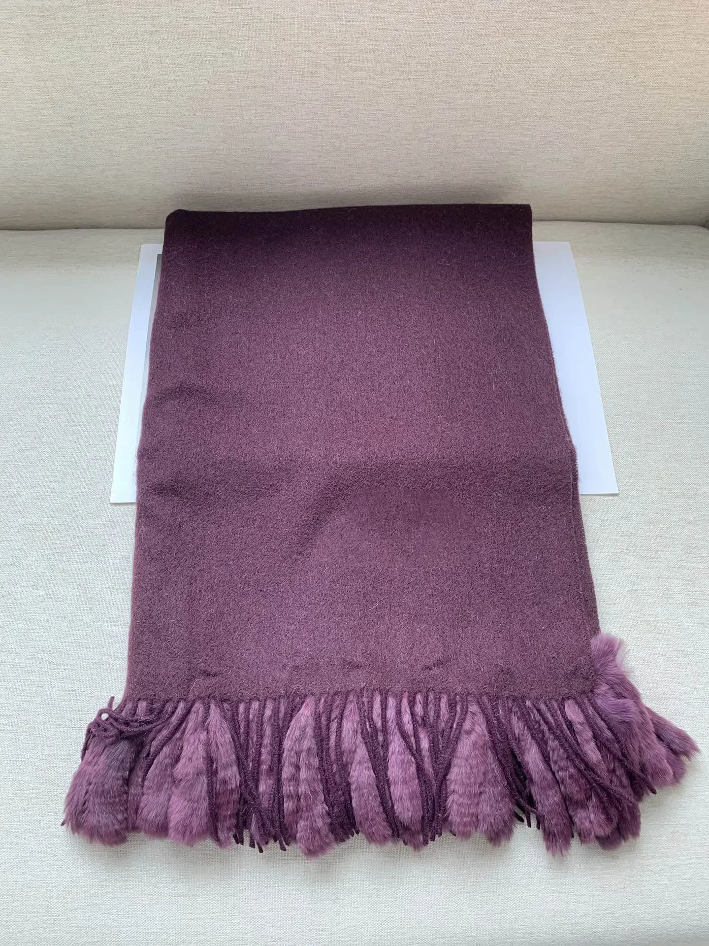 Tassel Stitching Women's Wool Shawl Solid Color Fashion Ladies Scarf 70*200