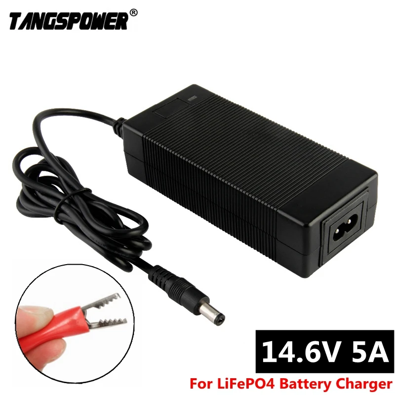 14.6V 5A LiFePO4 Charger 4Series 12V 5A Lifepo4 battery charger 14.4V battery smart charger For 4S 12V LiFePO4 Battery