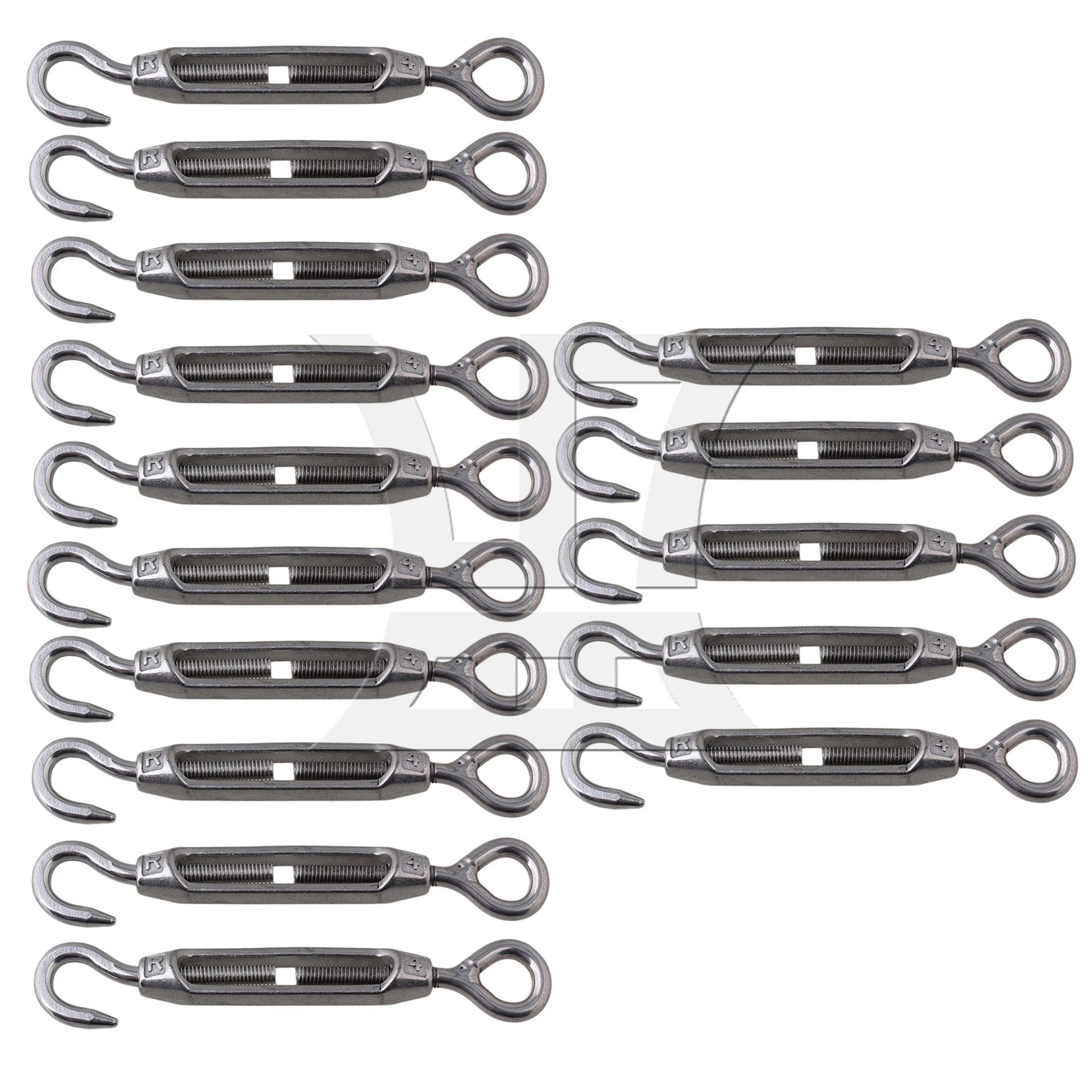 

CNBTR 15 Pcs M4 Stainless Steel Turnbuckle for String Light Picture Hanging