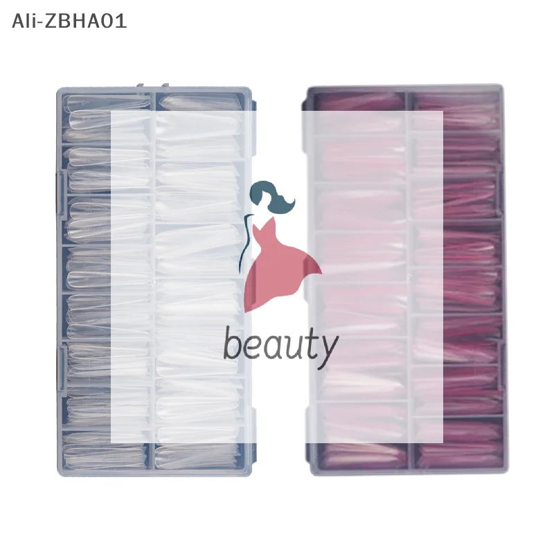 150pcs Full Cover For Extension False Nail Tips Quick Building Mold Acrylic Top Forms French Dual Nail Form With Edges Inside