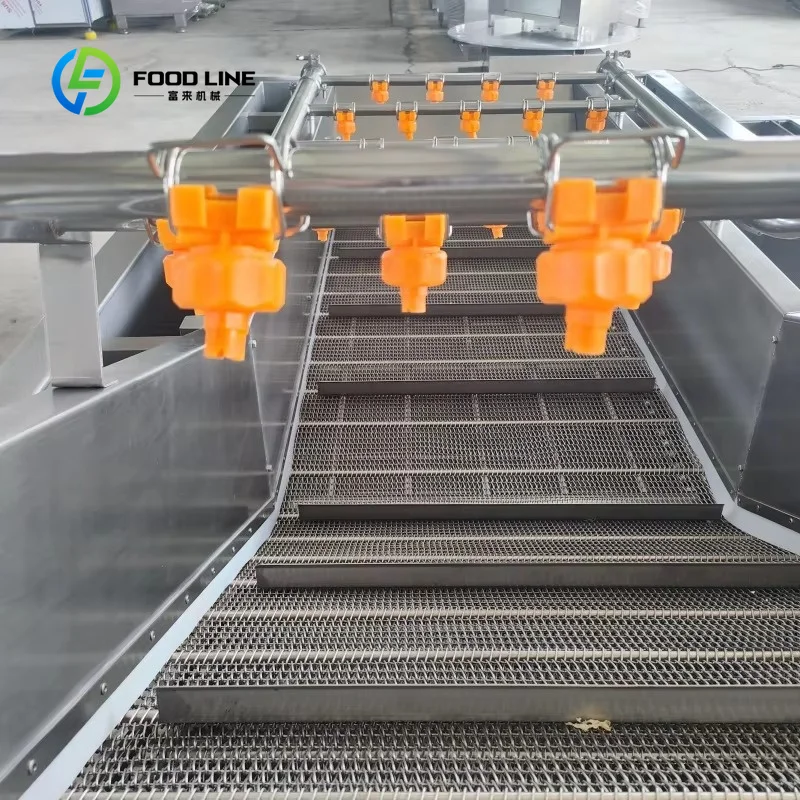 Customized High Pressure Air Bubble Cleaning Machine Continuous Washing Equipment for Food Commercial Air Bubble Washer Machine