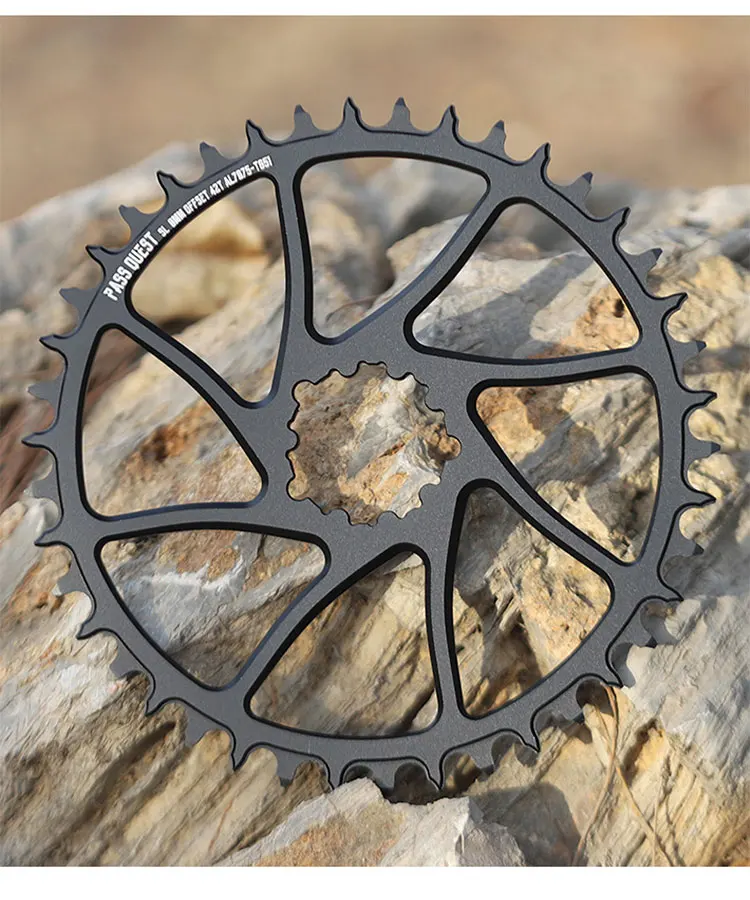 Round Oval 0mm Offset For SRAM Gx XX1 Eagle GXP PASS QUEST Crankset Round MTB Narrow Wide Chainring 28T 30T 32T 34T 36T 38T
