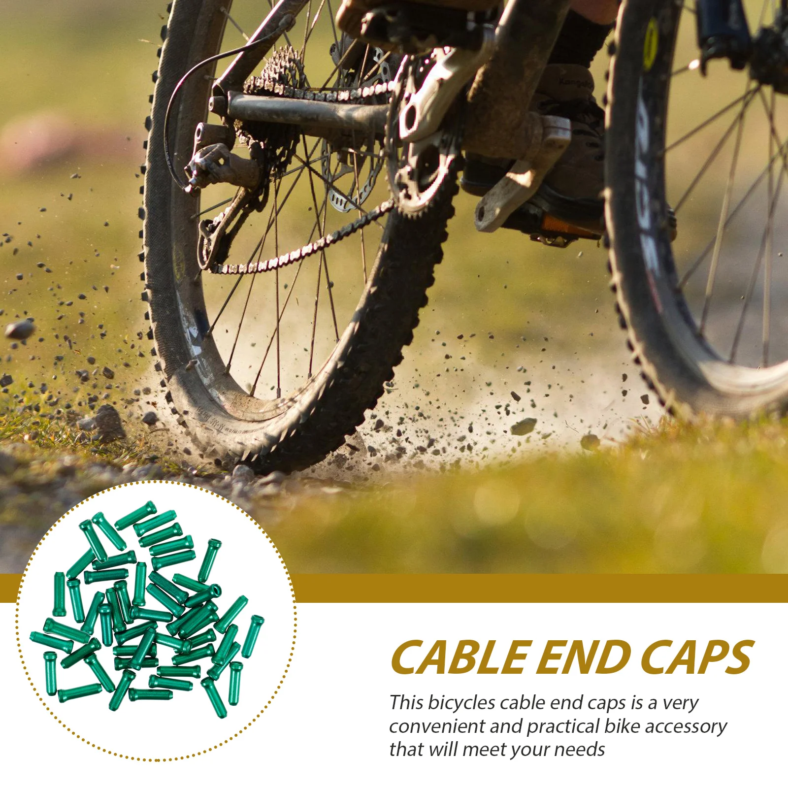 

50pcs Brake End Caps Aluminum Alloy Bike Cable Sleeve Rustproof Durable Wire Protector For Bicycle Brake Accessories Cable Tail