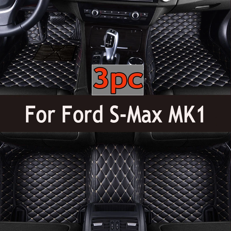 

Автомобильные коврики для Ford S-Max MK1 2006 ~ 2014 7 сидений, противогрязевые накладки, полный комплект, водонепроницаемый напольный коврик, нескользящие ковры, автомобильные аксессуары