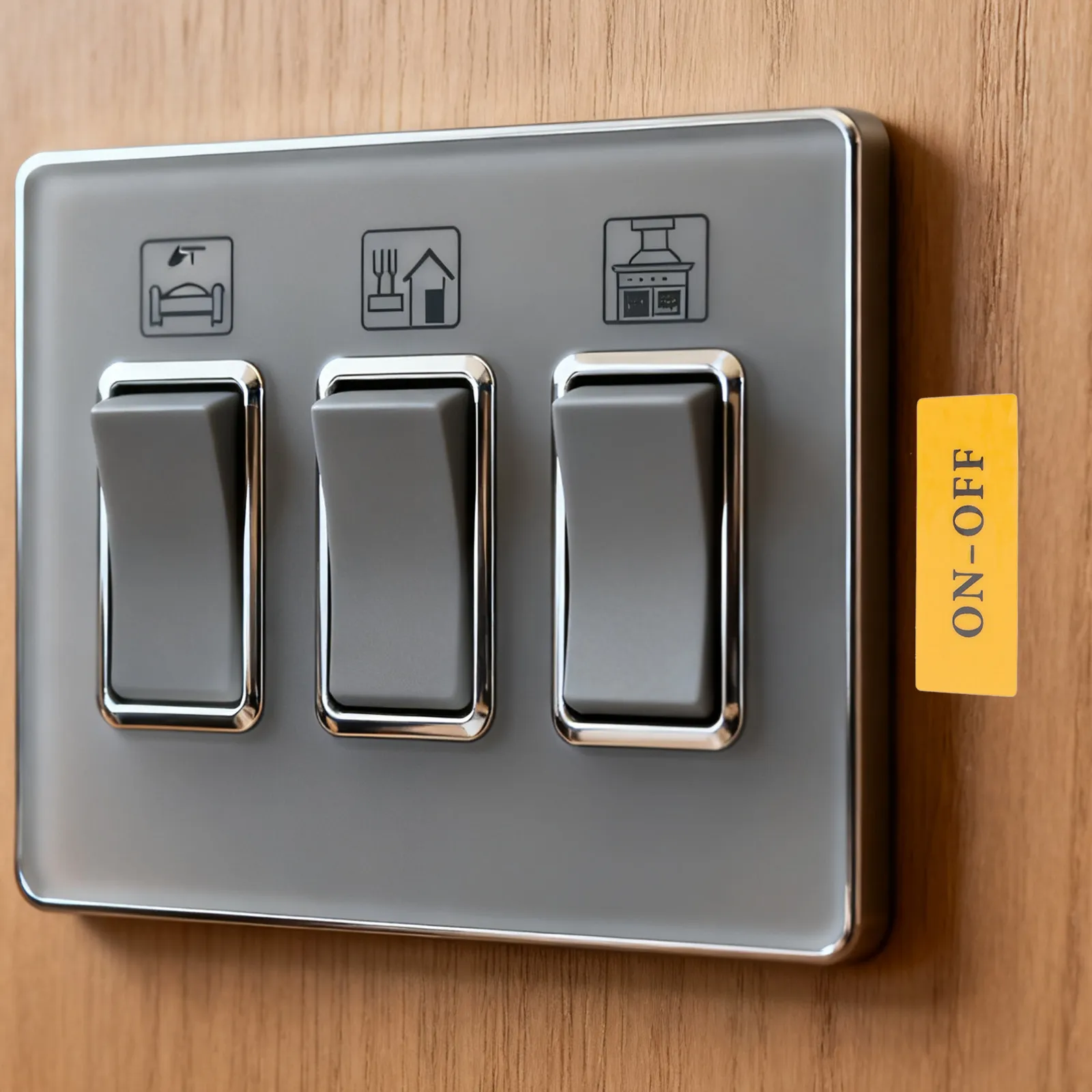 10Pcs Power Switch Label Stickers Covers on Off Self Adhesive Light Switch Decals Clear Identification Appliance Office