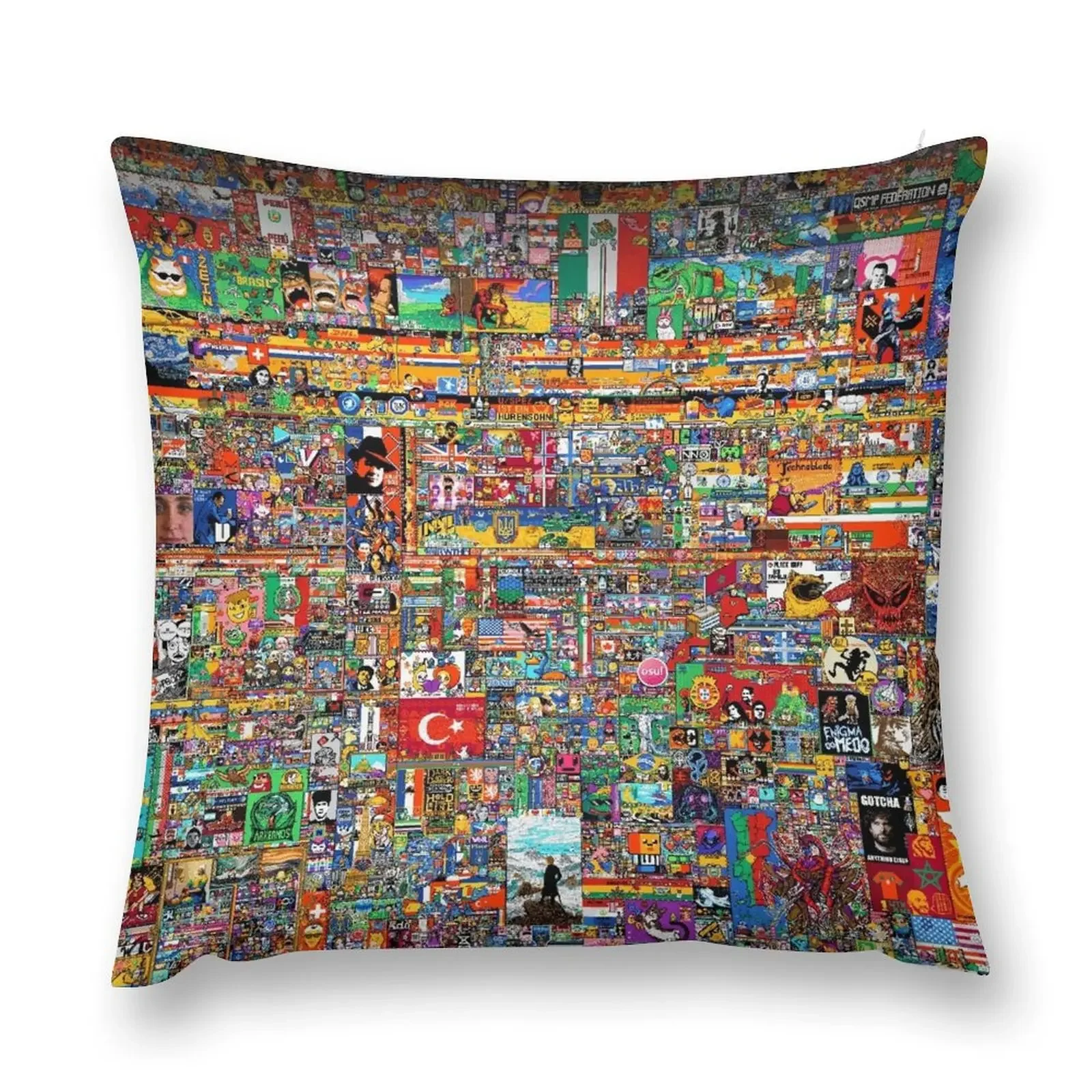 Reddit Place 2023 Merch, Reddit r/place 2023, r/place 20223, Merch, Poster Pixel, Final Poster, Final Throw Pillow