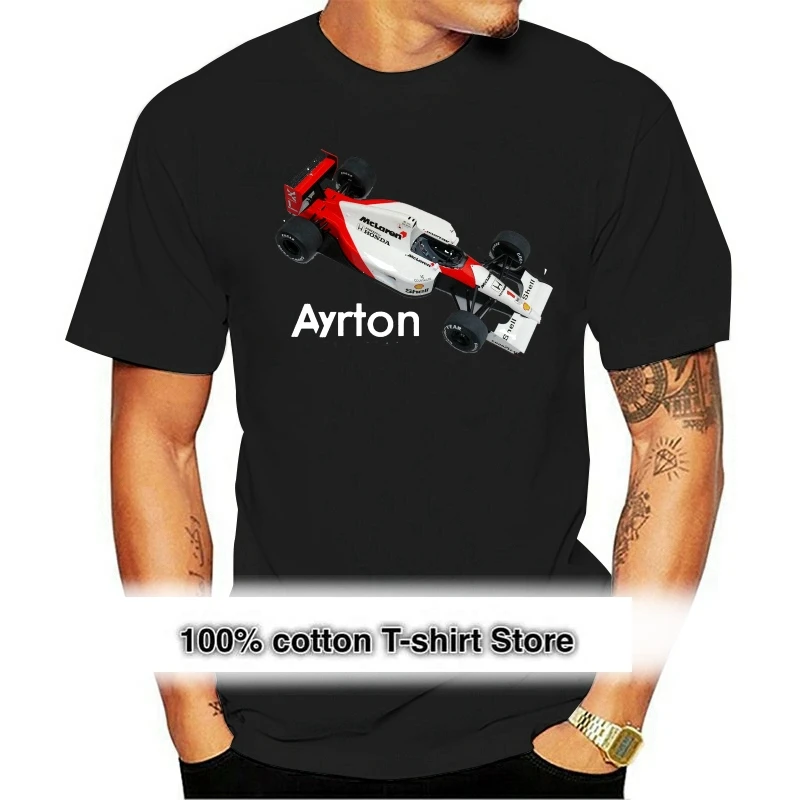 Midnite Star The Car Ayrton Senna Tee Shirt  1 Race Best  Car Youth Round Collar Short Sleeve T Shirt Cotton Adult T-Shirt Tops