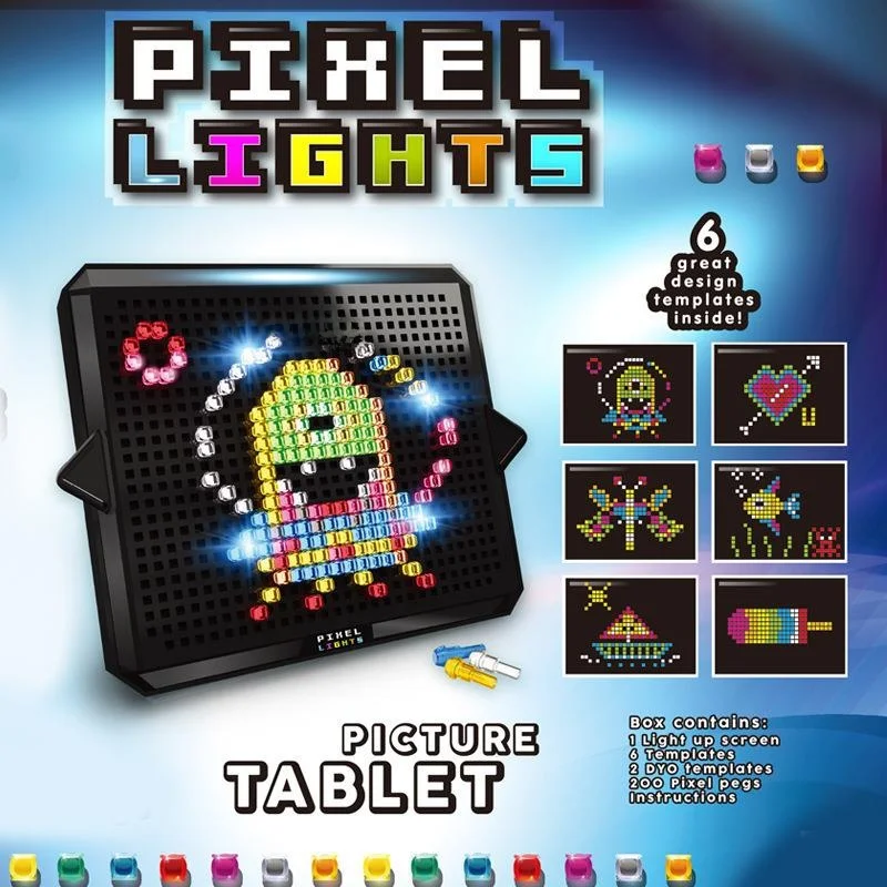 Gloeiend Pixel Art Toy Musooms Eonal Toys voor kinderen DIY Light up LED Lamp Kralen Smart Toy Ball Sportspeelgoed