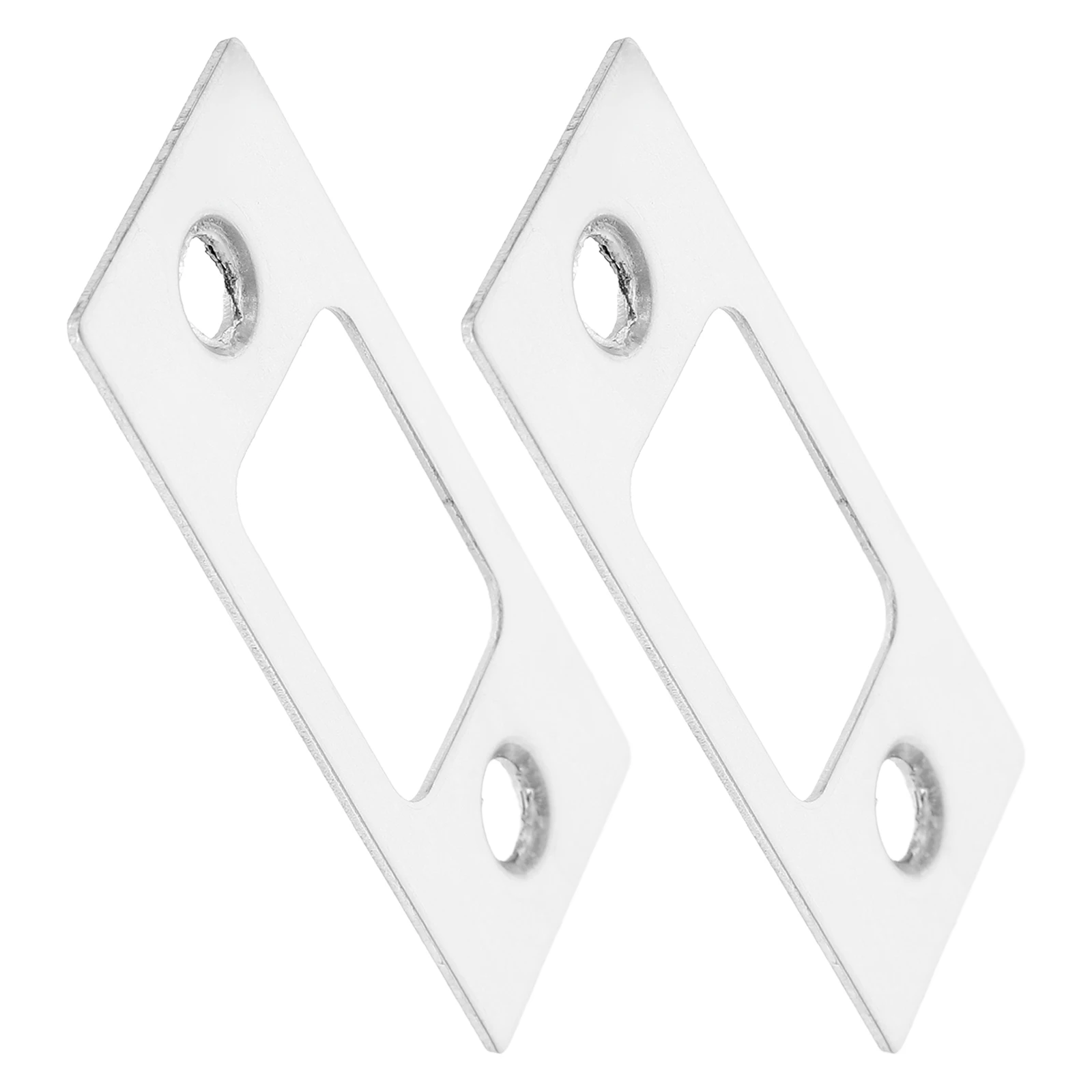 2pcs Lock Strike Plate Stainless Steel Deadbolt Door Security Plate Cover Door Reinforcement Kit Strike Reinforcement Fillers