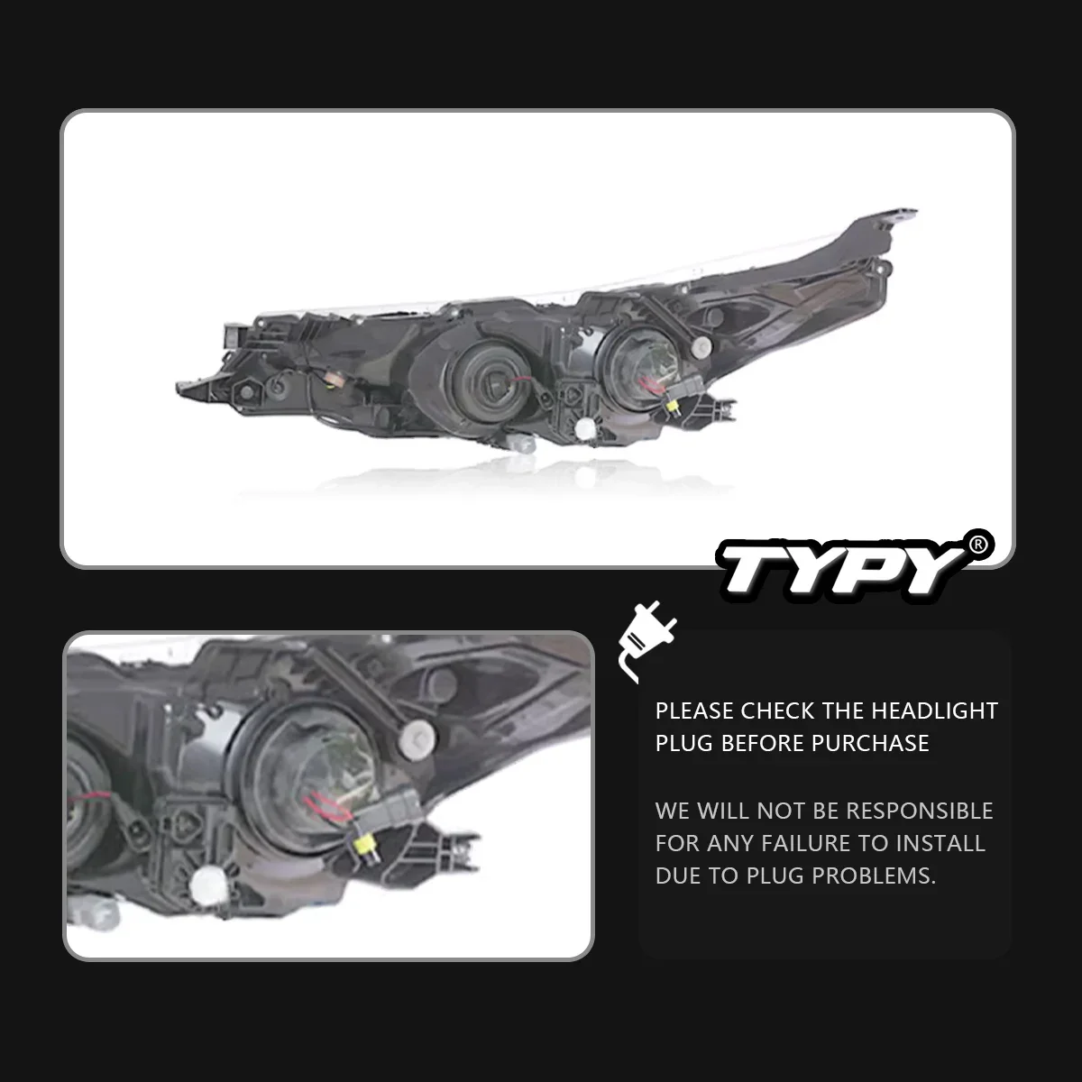 

TYPY Car For Toyota Corolla Headlight 2017-2018 Upgrade Modified to New DRL Dynamic Turn Signal LED Headlight Auto Accessories