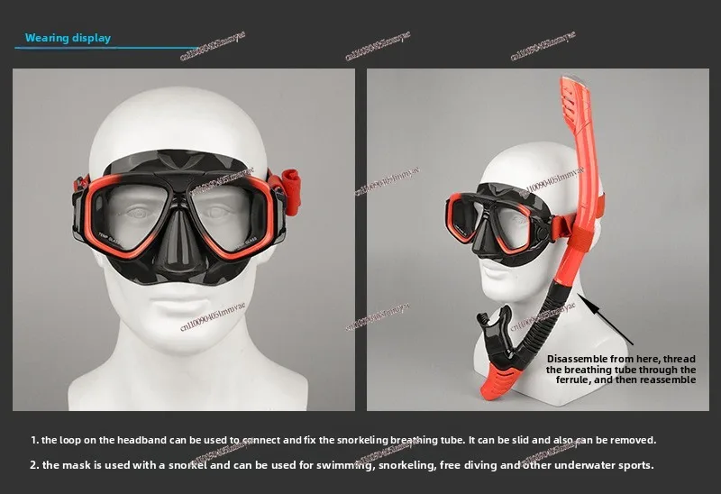 New elastic headband diving mask anti-fog frog mirror