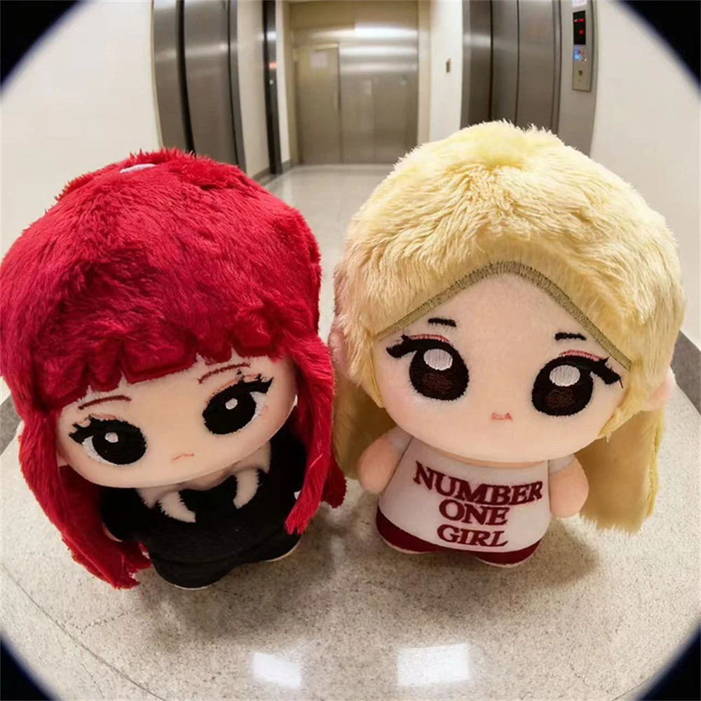 10cm K-pop Plush Stuffed Doll Keychain Jennie Rose Keyring Bag Accessories Cute Pendant Gift Fans Collection