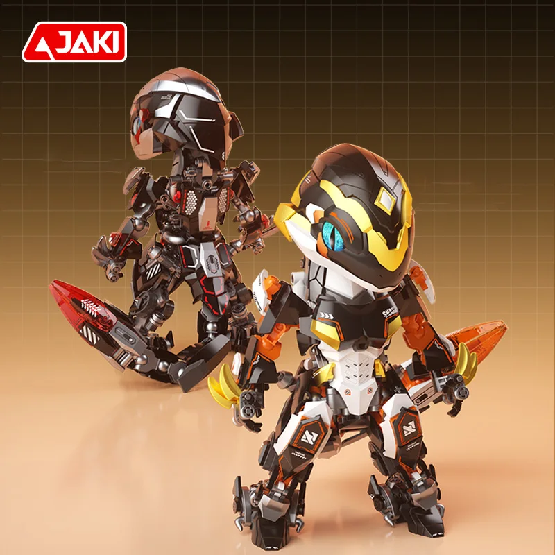 جاكي بناء الالعاب العملاقة اثني عشر زودياك الذهبي مقياس ميكا ثعبان منضدية الديكور Mecha نموذج لعبة السنة الجديدة للأطفال #4