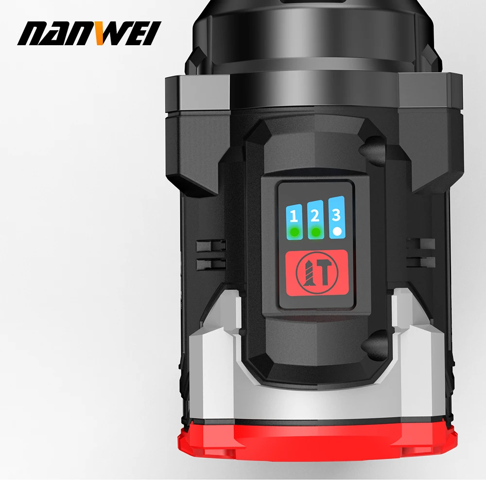 NANWEI 16V Elektrowerkzeuge Bürstenloser Lithium-Ionen-Schlagschrauber 140Nm Elektrischer Haushaltsschrauber Akku-Bohrschrauber/Schraubendreher