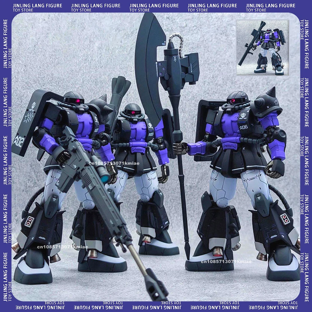 Hg 1/144 Gaogao Zaku Ms-06r-1a Набор Фигурок 005 003 Zaku Ii Снайперская Винтовка Топор Пушка Мобильный Робот Коллекционная М...