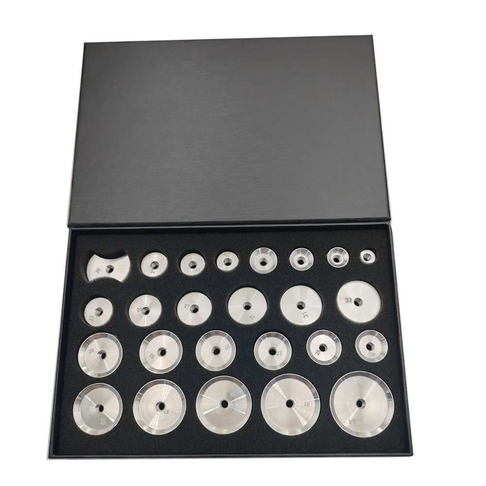 Latest 25 Size Watch Back Case Aluminum Alloy Press Dies,New Watchmake Repair Tools watch Press Dies