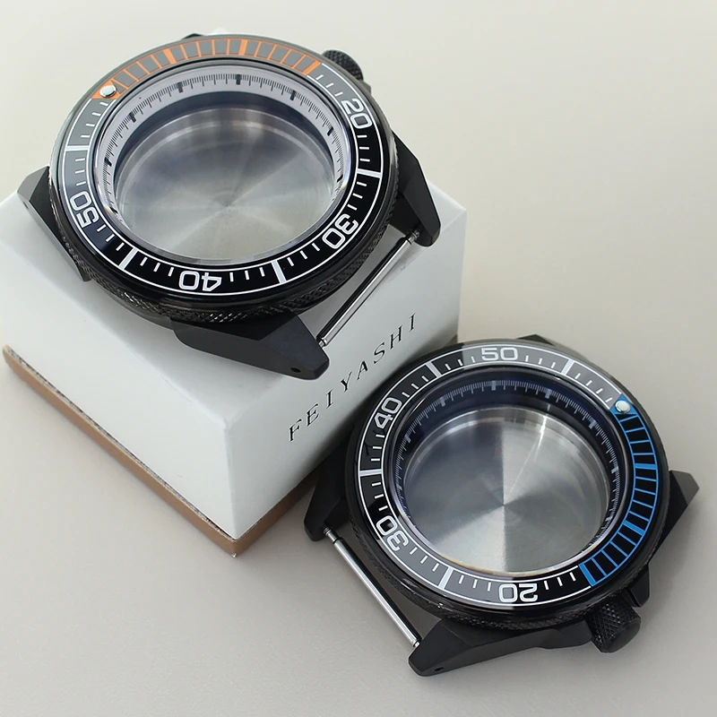 

Black PVD 43.8mm Watch Case Accessories Sapphire Crystal For Modified Samurai Seiko NH35 NH36 NH38 NH34 4R36 Movement 28.5mmDial