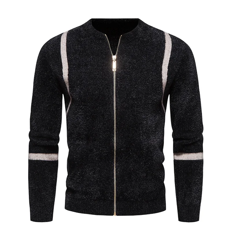 Winter Youth Trendy Men's Knitwear Slim Fit Zipper Knitted Cardigan Outside Wear Casual Fashion Sweater coats M-3XL