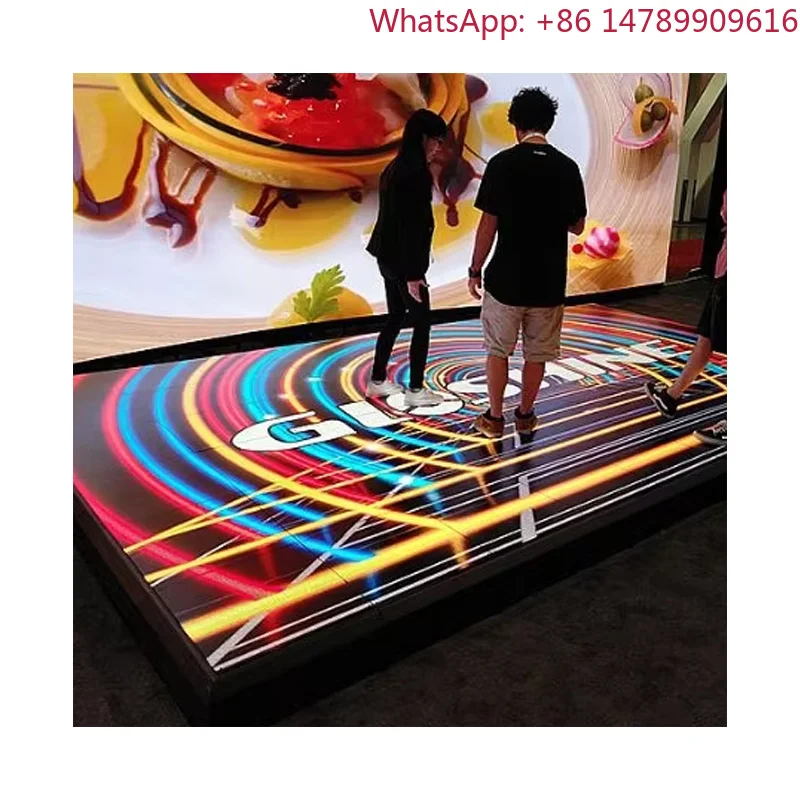 P2.9 P3.91 P4.81 Indoor Full Color 3D Video Interactive LED Wall Dance Floor Display ScreenHigh Refresh RateHeavy-dutyFootTraffi