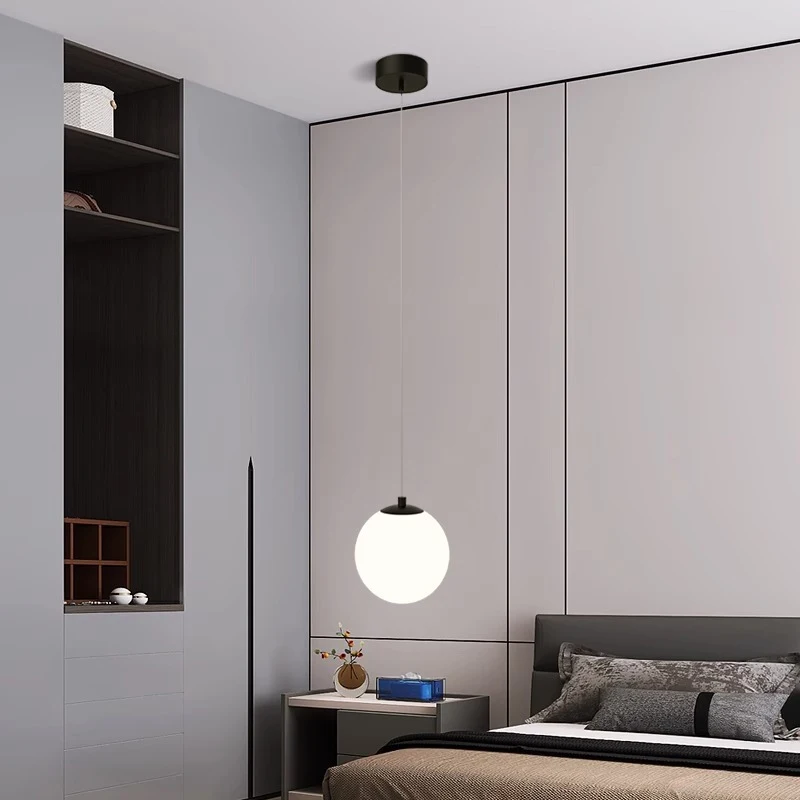 Modern Long Dining Room Chandeliers Glass Ball Lampshade Light Over The Table Kitchen Office Pendant Lamp Home Decor Luminaires image 3