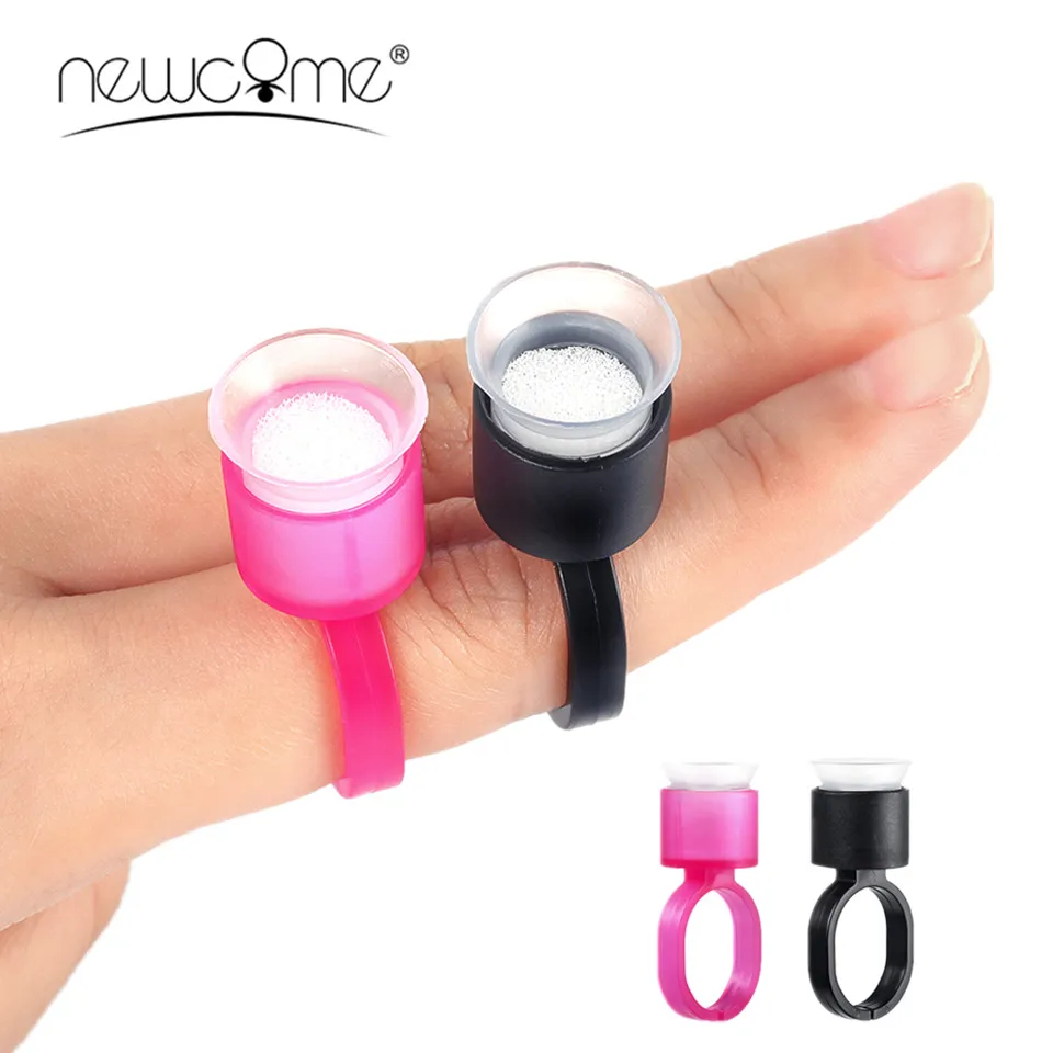 

20/50/100pcs Tattoo Supply Ring Cups Tools Microblading Pigment Holder Permanent Makeup Disposable Tattoo Ink Cups With Sponge