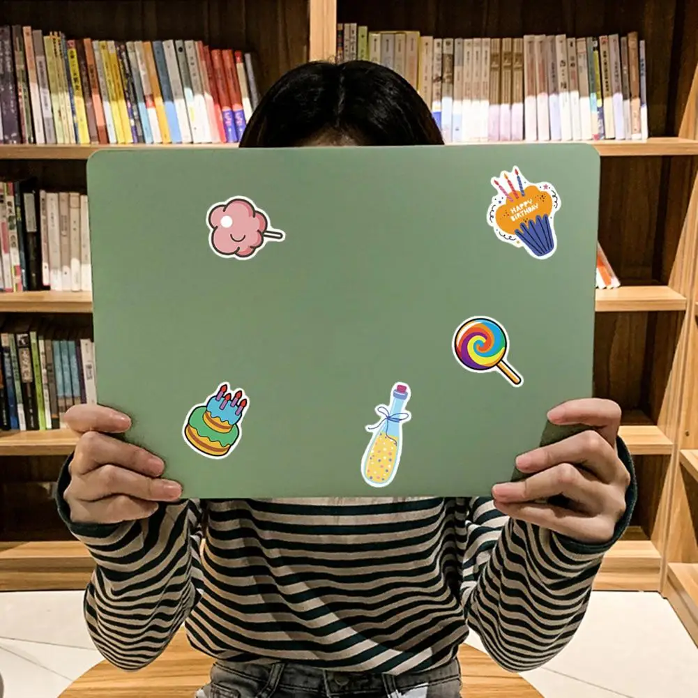 Waterproof Stickers Suitcase Stickers Vibrant Cartoon Candy Stickers Self-adhesive Waterproof Decals for Laptops Skateboards