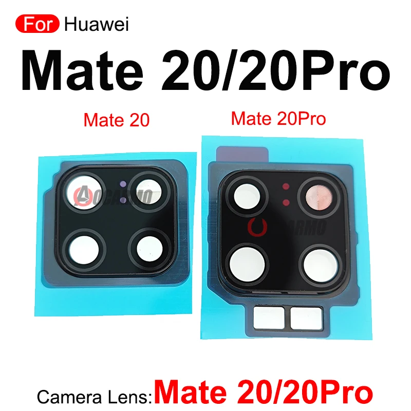 1Pcs Back Camera Lens With Frame With Adhesive Repair For Huawei Mate 20 Pro 20Pro 20X Replacement Parts