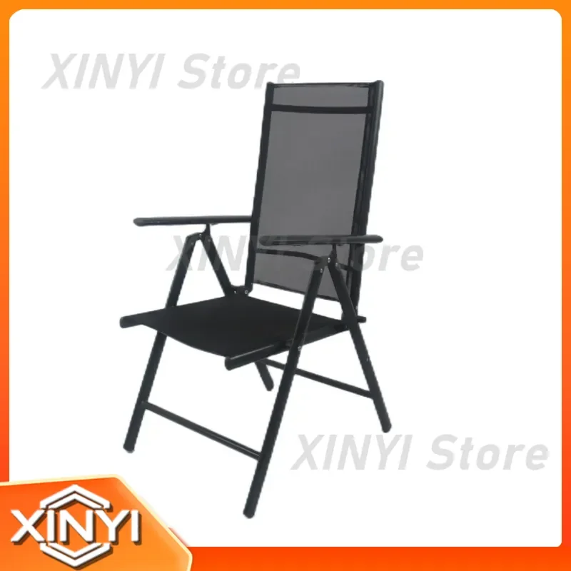 Backrest Adjustable Deluxe Aluminum Frame Folding Chair for Garden Leisure Use