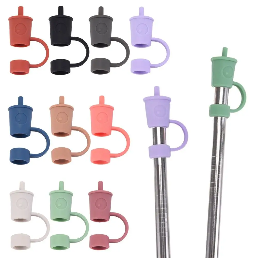 for 8mm Straw Sealing Tools Reusable Silicone Straw Tips Cover Drinking Straw Lids Dust-Proof Straw Plugs Decor Outdoor Dust Cap