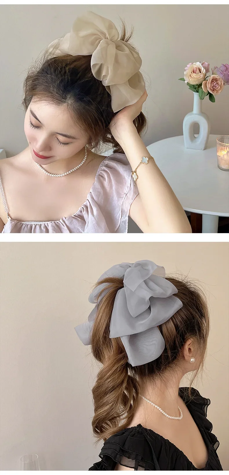 Pince à cheveux verticale solide pour fille, nœud de document, accessoires à la mode et personnalisés, style pur et doux, pince à saisir, nouveau