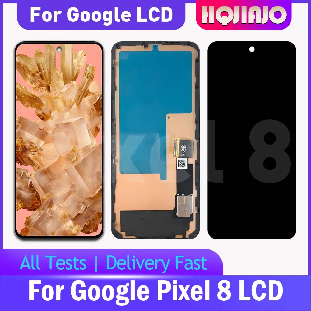 For Google Pixel 8 6.2'' TFT LCD Display Touch Screen Digitizer Replacement Assembly Parts Compatible with GKWS6 G9BQD Models