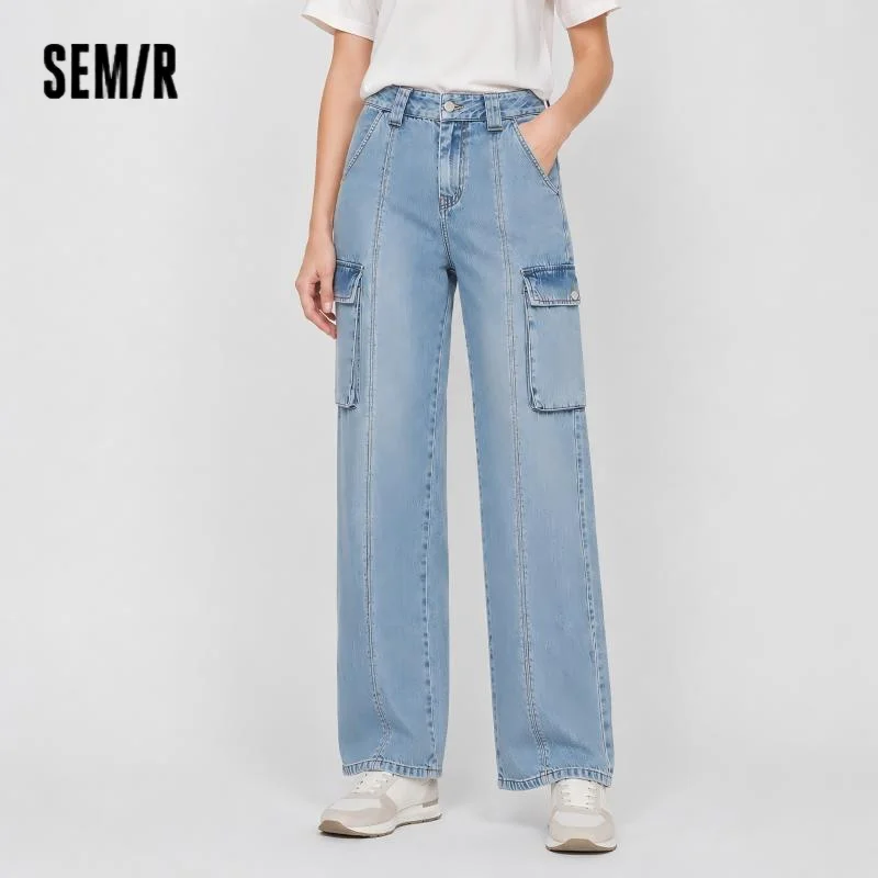 

Semir Jeans Women High-Street Style Wide-leg Trousers Summer 2024 New Version Workwear Trousers Trendy and Cool