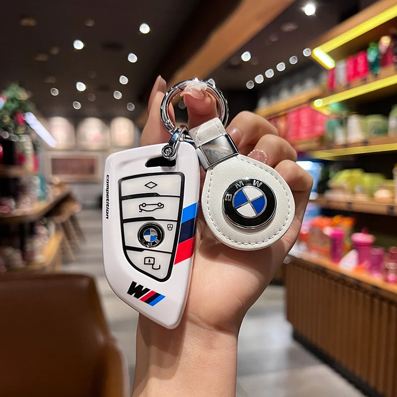 Sporty Style Car Key Case Cover Bag Holder Shell Keychain For BMW F20 G20 G30 X1 X3 X4 X5 G05 X6 X7 G11 F15 F16 G01 G02 F48 G30 view 3
