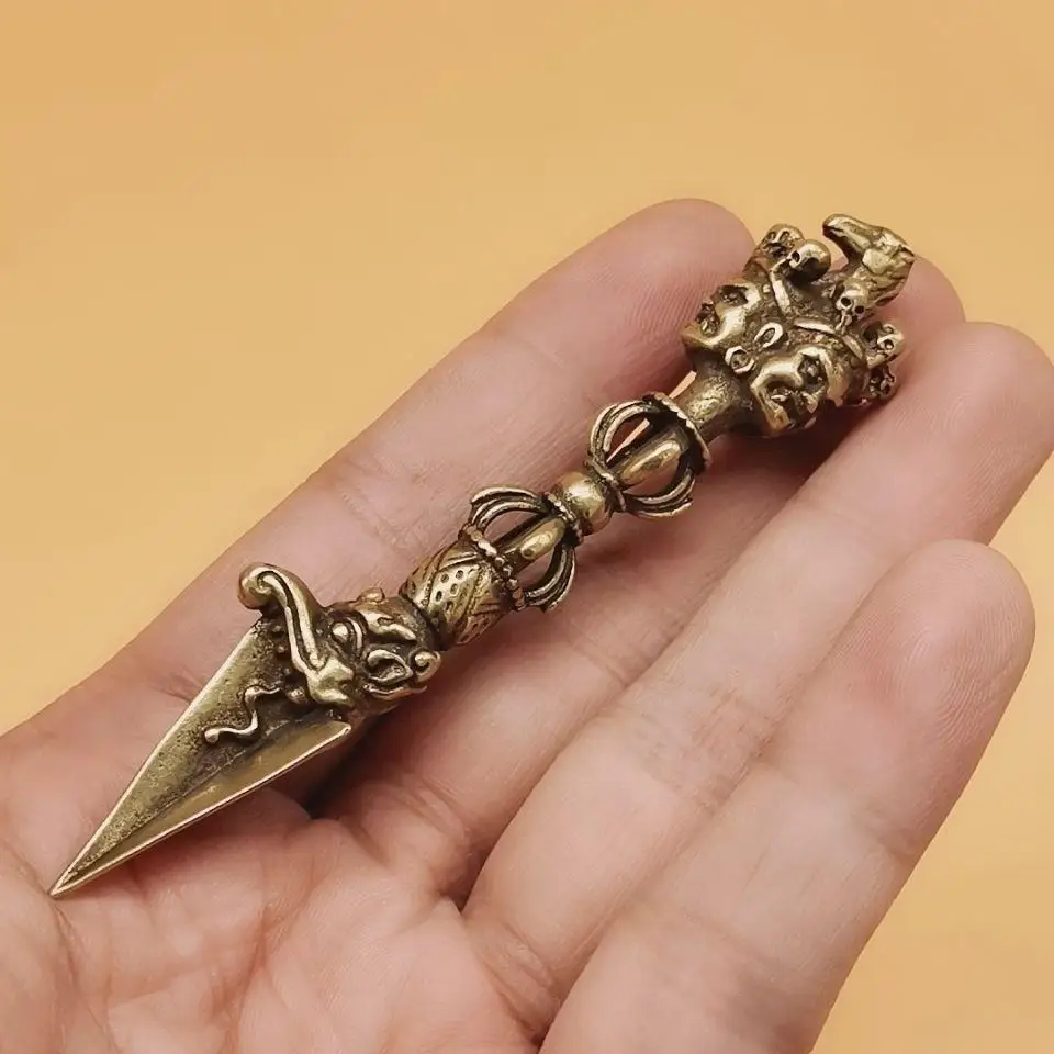 Copper Subduing Demon Vajra Statue Horse Head Ming Wang Vajra Statue Office Home Decor Gift for Desk Ornament