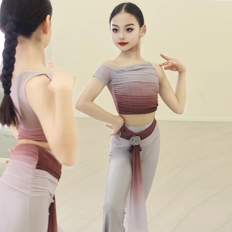 

customized women's adult Latin dance costumes girls' practice advanced sets pants children's performance fringe dress faldas