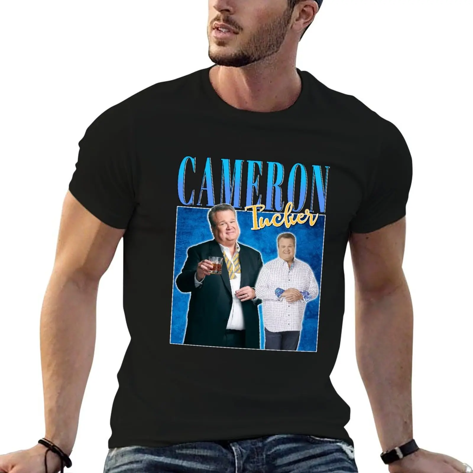 Cameron Tucker Homage T-Shirt Big Size Short Sleeve Tee for Men