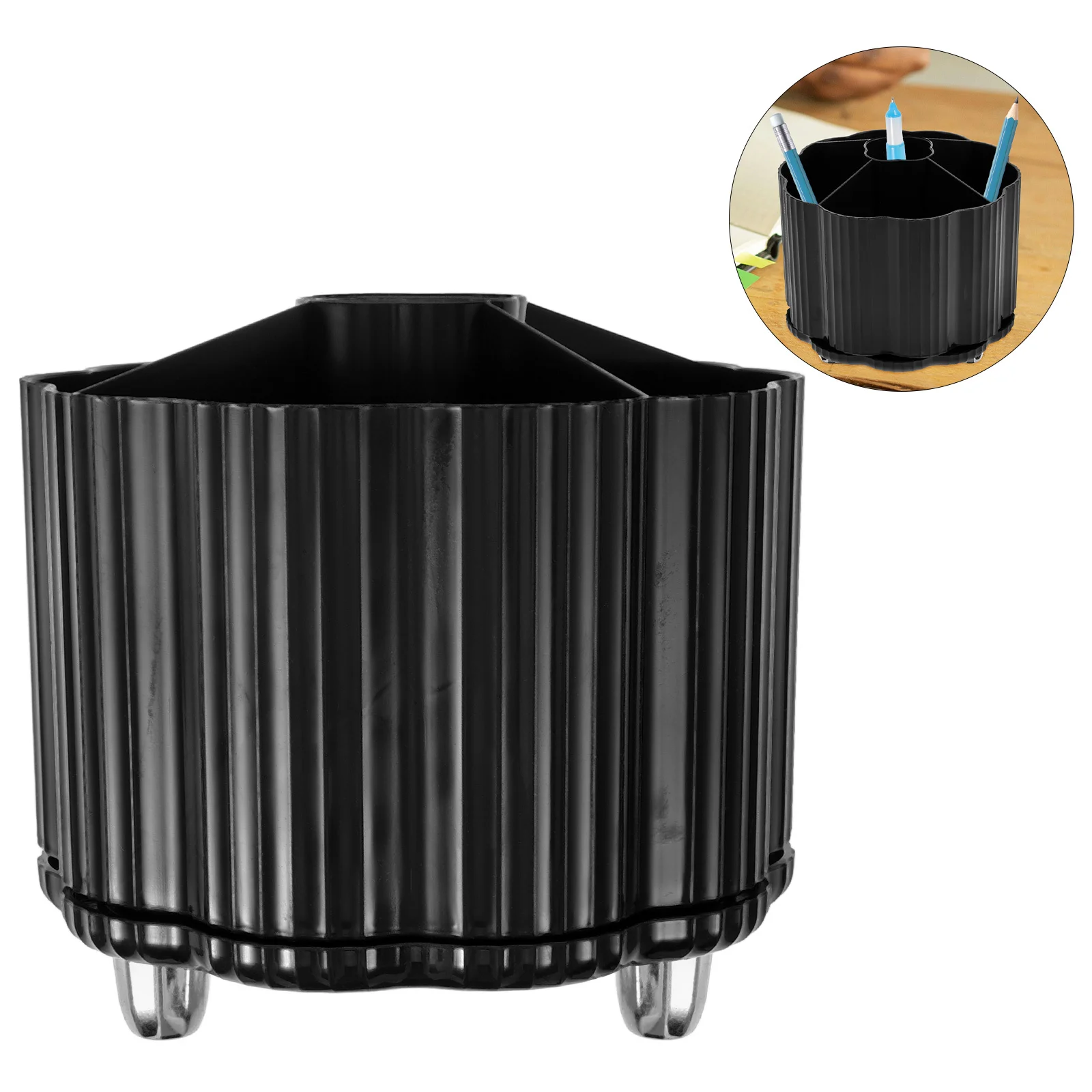 

360 Rotating Brush For Vanity Holder Storage Brush Cup For Makeup Box Desktop Vanity Organizer Small Makeup Organizer