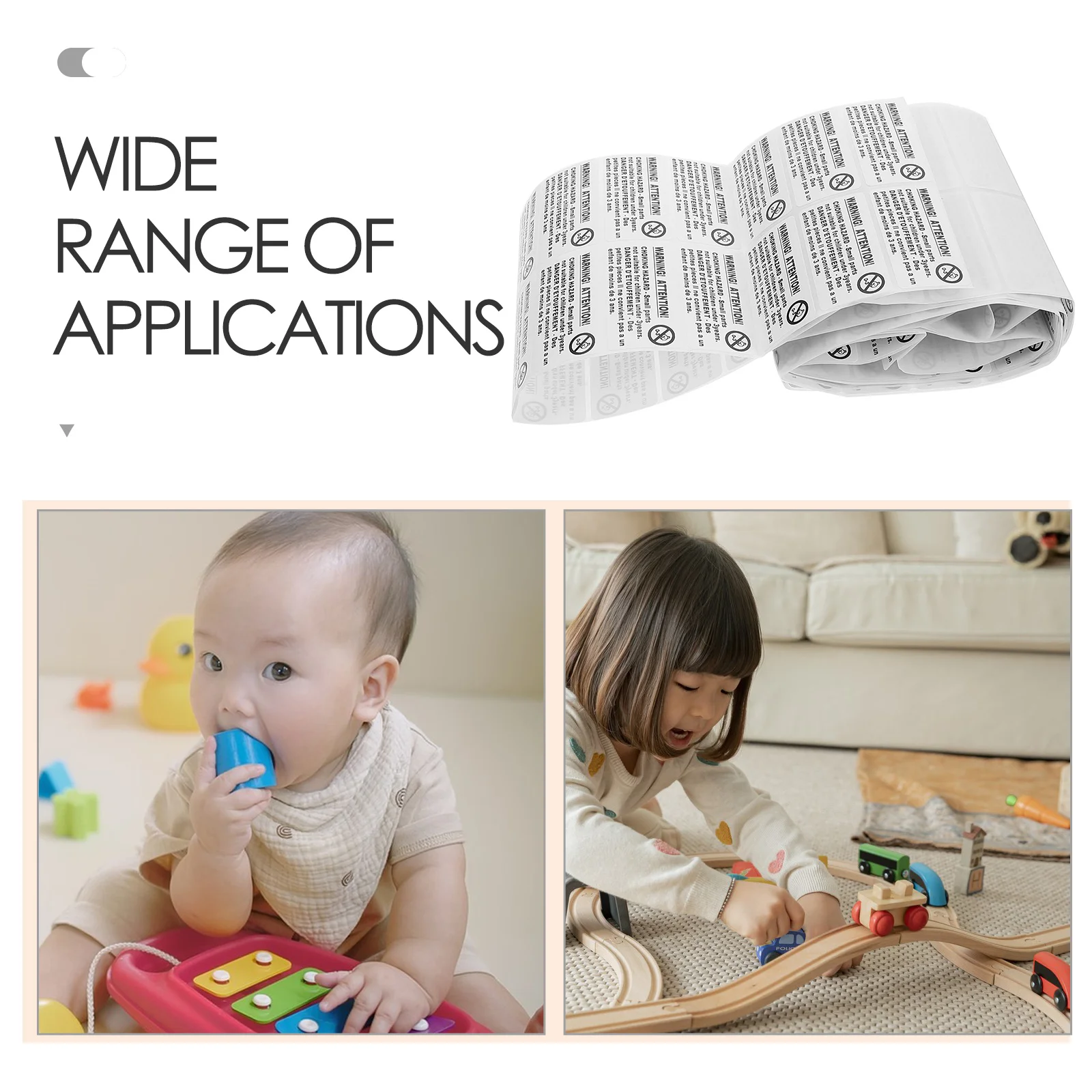 200Pcs Self Adhesive Choking Warning Labels Clear Safety Stickers for Packing Shipping Not Suitable for Under 3