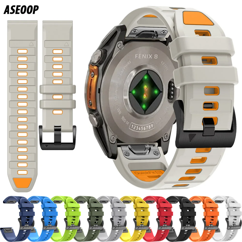 

QuickFit Silicone Strap For Garmin Fenix 7X 7 Pro Solar/6X 6/Epix/Forerunner 965 955/Instinct 2X/Tactix7 Official 22mm 26mm band