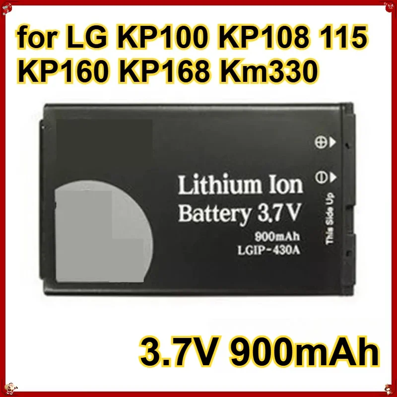 [NEW]  LGIP‑430A 431A 3.7V 900mAh for LG KP100 KP108 115 KP160 KP168 Km330 Old-style Keypunch Mobile Phone Replacement Battery