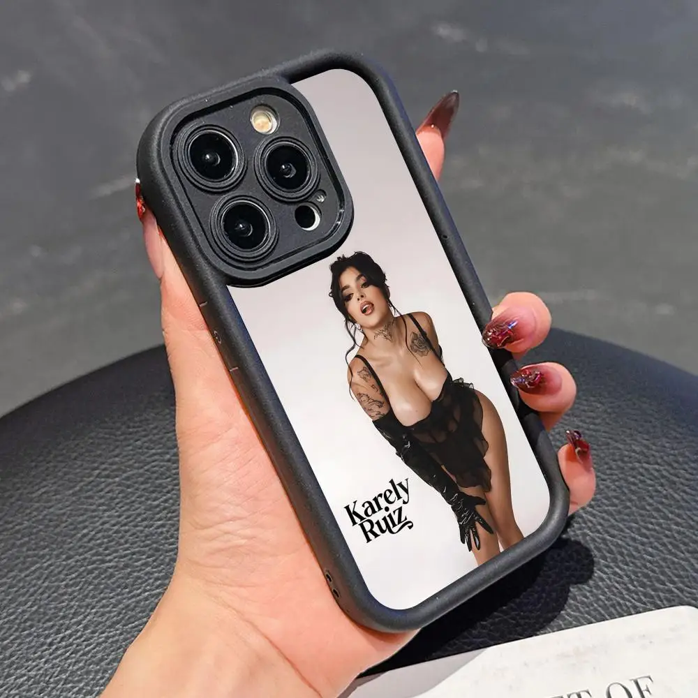 

Чехол для телефона Karely Ruiz для iPhone 17 16 15 14 13 12 11 Air Pro Max Plus, утолщенный, из ТПУ, цветной, красивый, роскошный