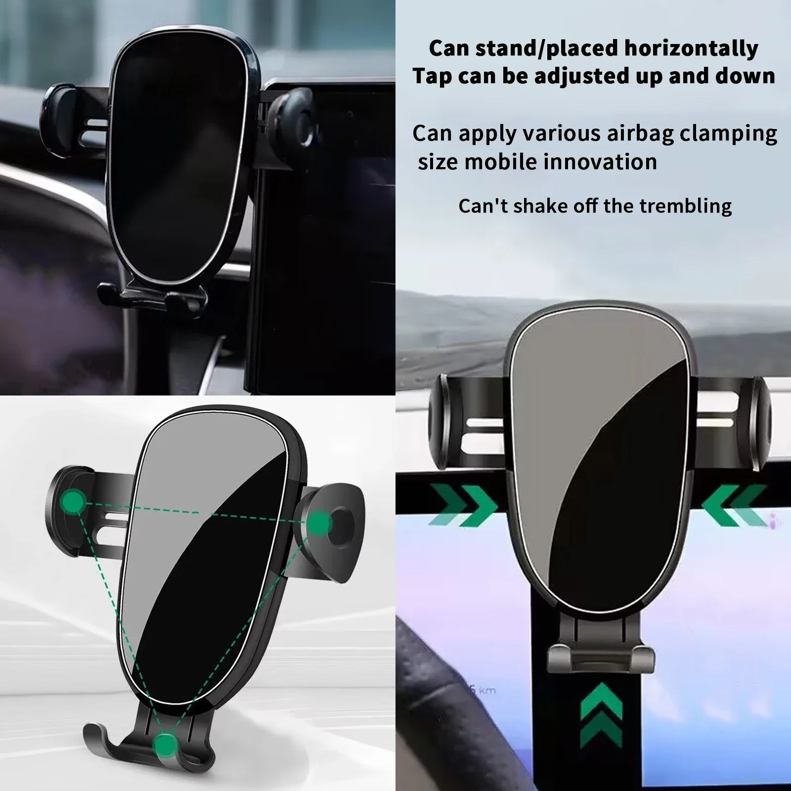 Suporte para Telefone com Base para Tela GT-Line, compatível com KIA EV3 2024-2026 ​ ​   Clipe de Segurança para Carro ​ ​   acessórios