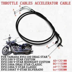For Yamaha XVS1100 Drag Star XVS1100A XVS1100AT OEM:5PB-26311-10 5PB-26312-10 Motorcycle Accessories Throttle Accelerator Cable