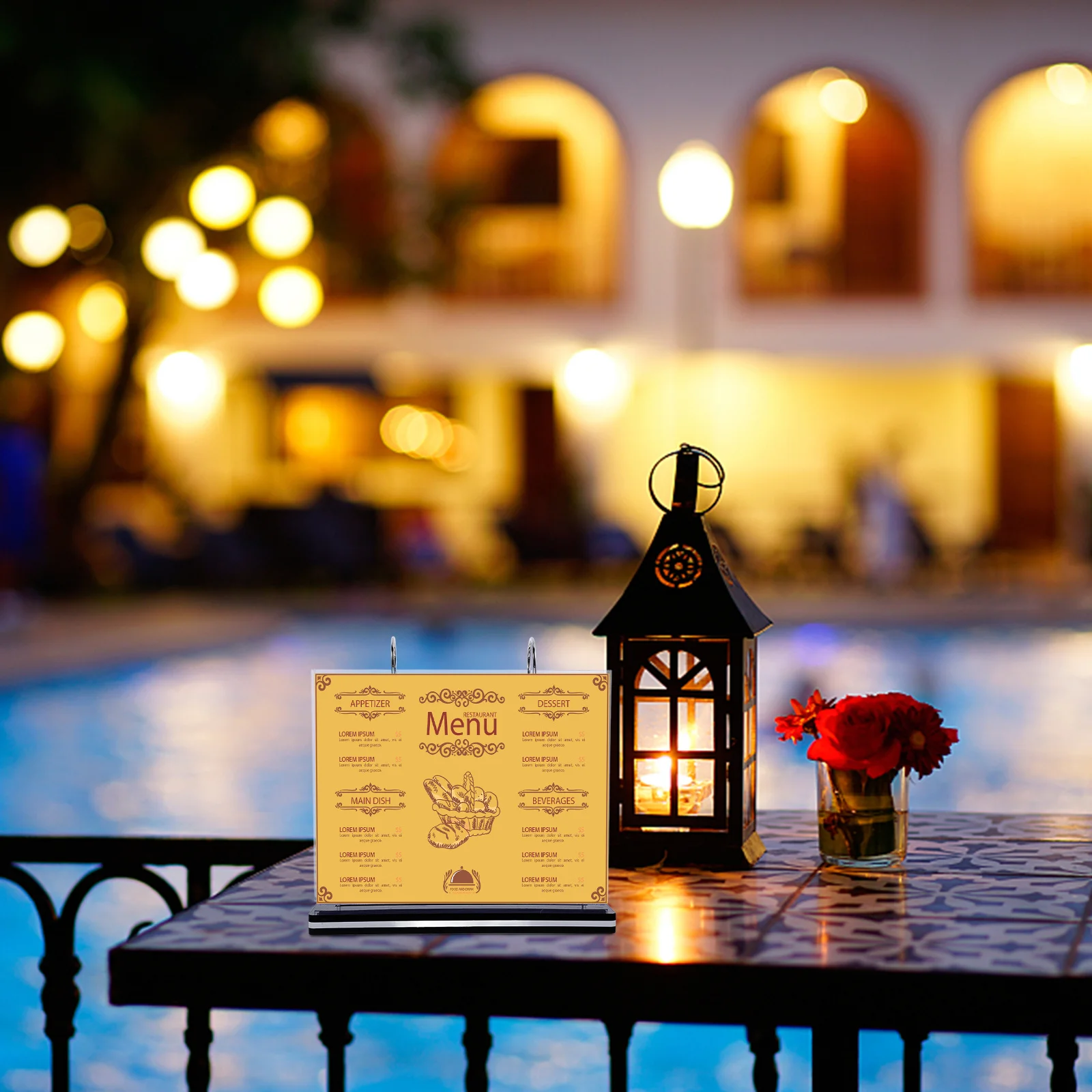 

A5 Menu Stand Transparent Tabletop Sign Holder For Display Stand Brochure Menu Card Document Tags Holder Clear Desk Organizer