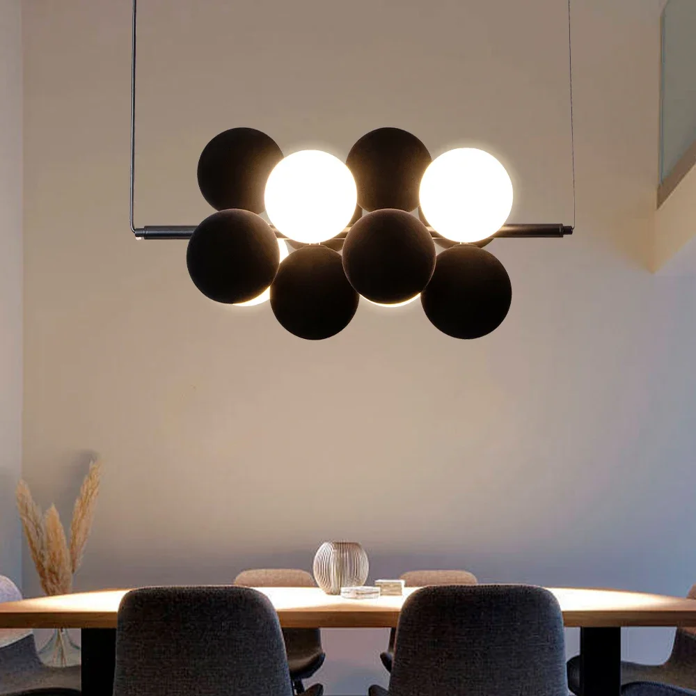 Plafonnier LED suspendu en PVC au design post-moderne, luminaire décoratif d'intérieur, idéal pour une table de chevet