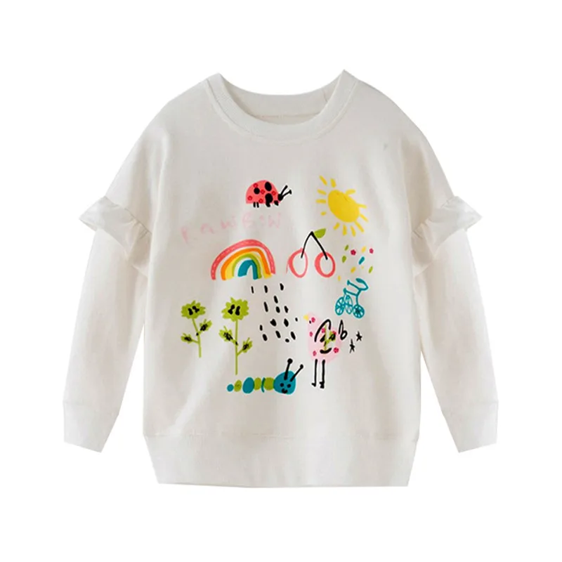 Jumping Meters 2-7T Wassermelone Mädchen Sweatshirts Mädchen Nette Kleinkind Kinder Kleidung Herbst Frühling Sport Baby Mit Kapuze Shirts – Detail 5