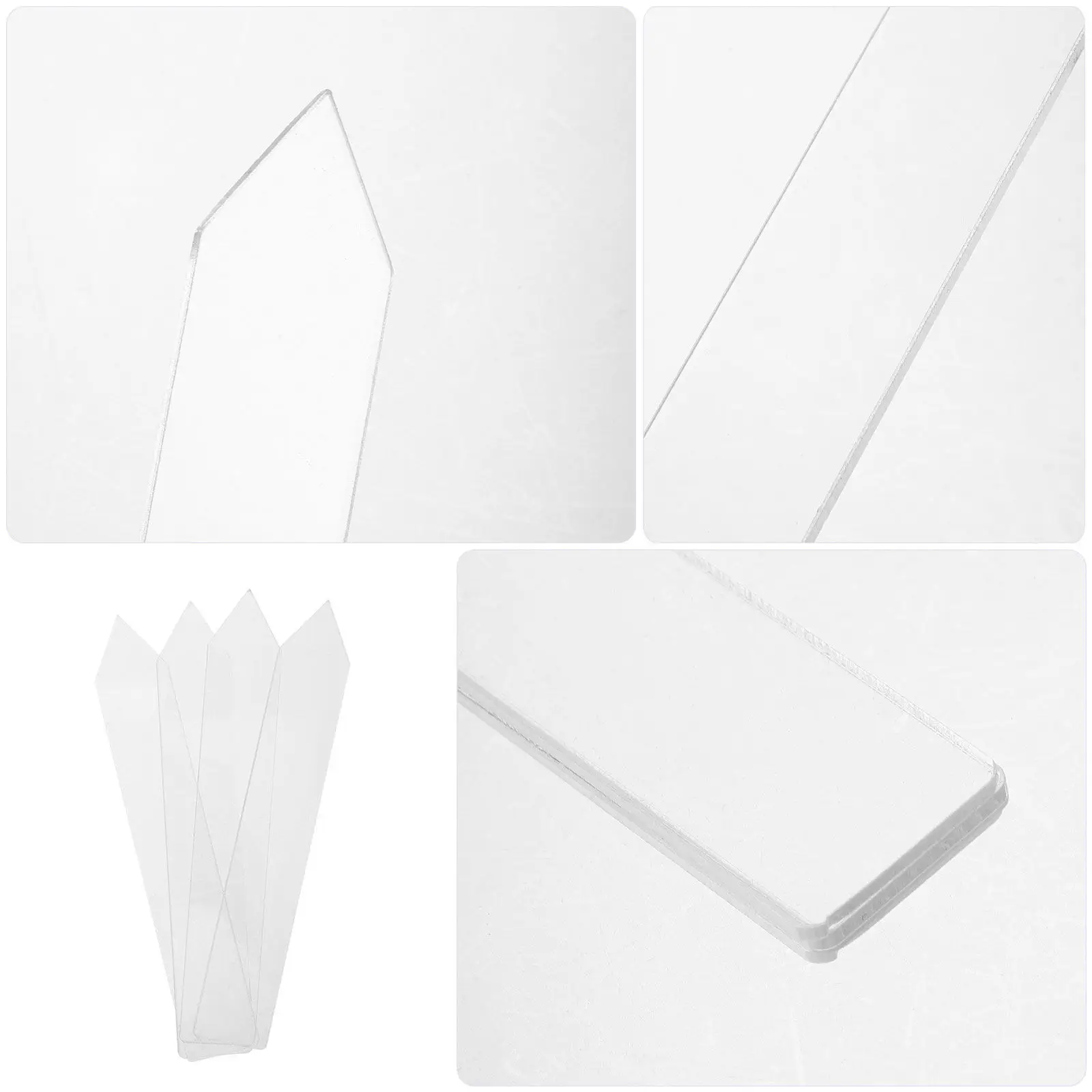 24Pcs Acrylic Plant Marker Stakes High Transparency Waterproof Garden Labels for Nursery Flower Pot Herb Vegetable
